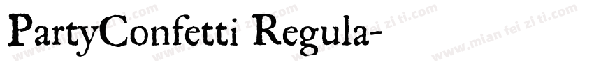 PartyConfetti Regula字体转换
